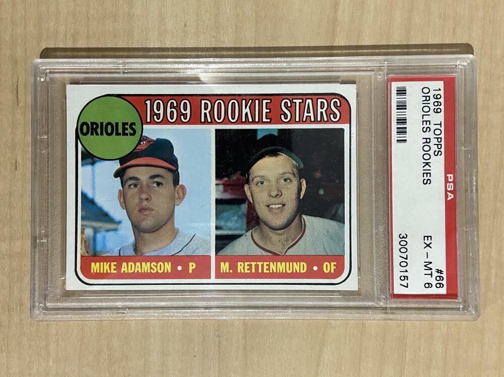 1969 TOPPS ORIOLES ROOKIES RETTENMUND #66  EX-MT PSA 6 