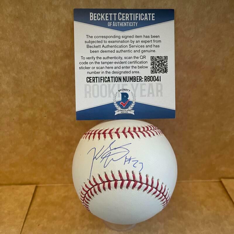 KAHLIL WATSON MIAMI MARLINS ROOKIE YEAR SIGNED M.L. BASEBALL BECKETT