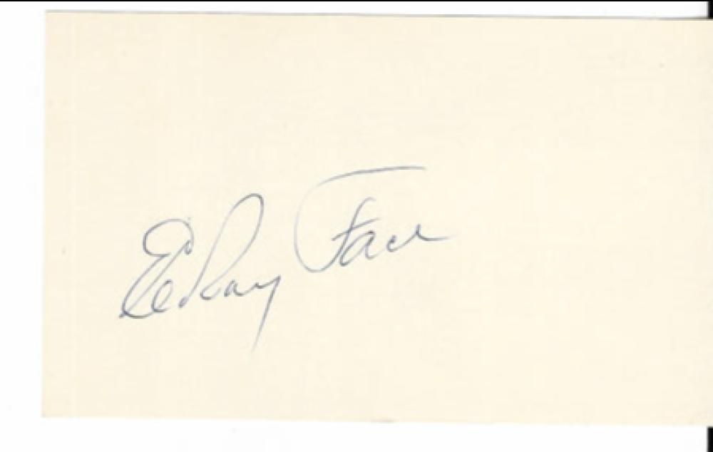 ELROY FACE PIRATES/EXPOS/TIGERS DEBUT 1953 SIGNED 3X5 CARD W/COA 