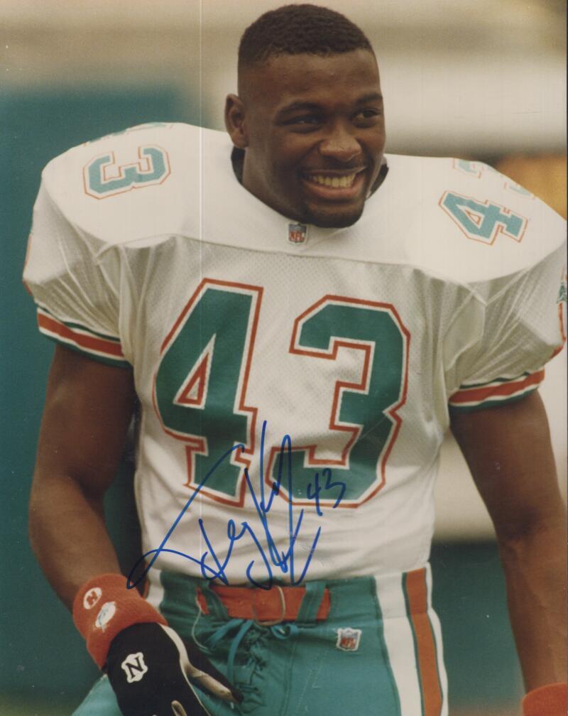 TERRY KIRBY  DOLPHINS SIGNED AUTOGRAPHED 8X10 PHOTO W/ COA