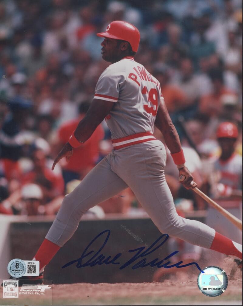 DAVE PARKER CINCINNATI REDS SIGNED AUTOGRAPHED 8X10 PHOTO BECKETT BT59101