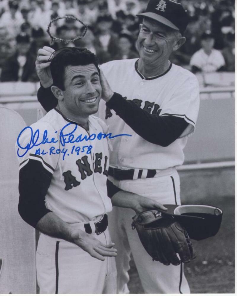 ALBIE PEARSON ANGELS AL ROY 1958 SIGNED AUTOGRAPHED 8X10 W/ COA