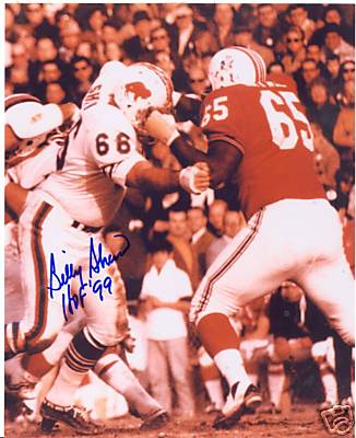 BILLY SHAW HOF 99 BUFFALO BILLS SIGNED 8X10 PHOTO W/COA