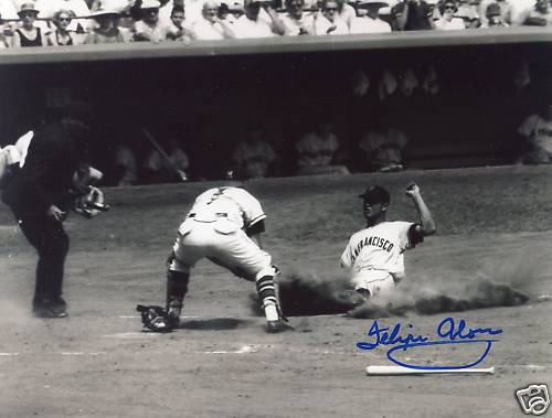 FELIPE ALOU SAN FRANCISCO GIANTS SIGNED 8X10 W/COA