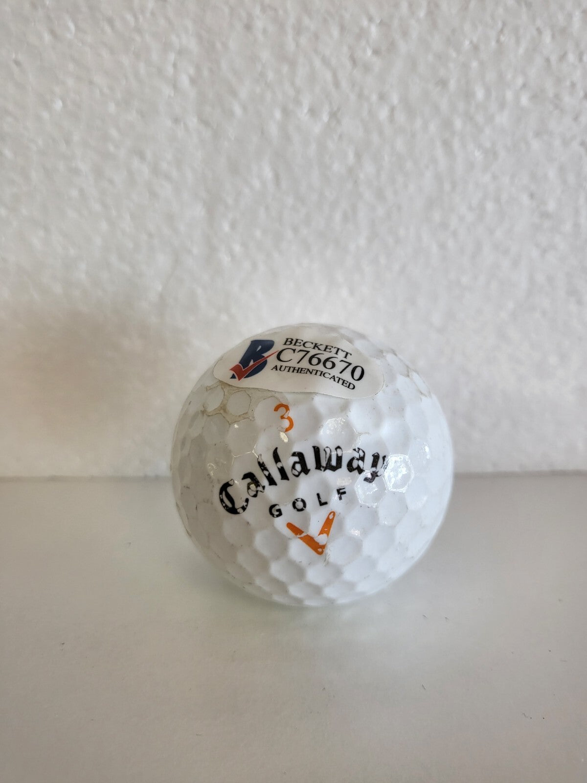 JUSTIN THOMAS PGA GOLF STAR SIGNED AUTOGRAPHED BAYHILL GOLF BALL BECKETT STICKER