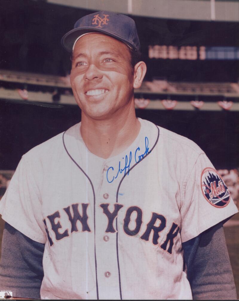 CLIFF COOK METS   SIGNED AUTOGRAPHED 8X10 PHOTO W/ COA
