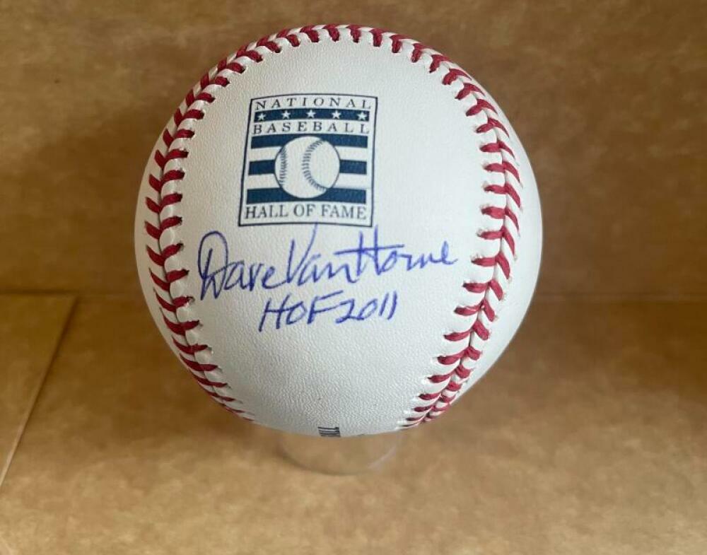 DAVE VAN HORNE HOF 2011 MARLINS EXPOS SIGNED AUTO HOF BASEBALL BAS WITNESS