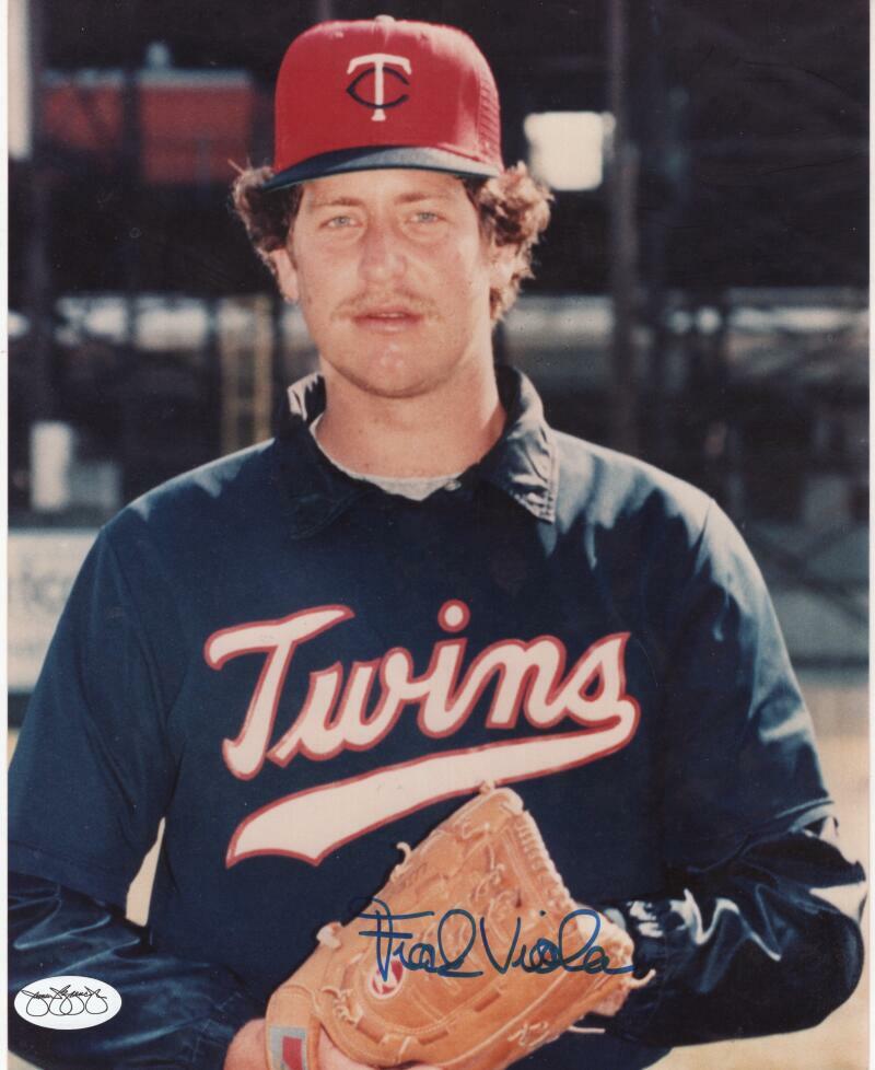 FRANK VIOLA MINNESOTA TWINS SIGNED AUTOGRAPHED  8X10 PHOTO JSA SOA 