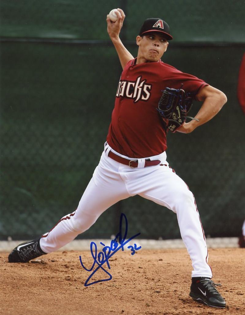 YOAN LOPEZ  ACTION ARIZONA DIAMONDBACKS SIGNED AUTOGRAPHED 8X10 PHOTO W/COA
