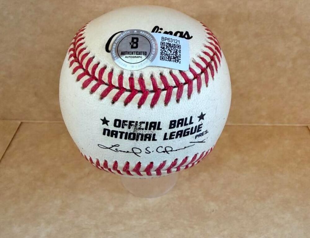 CHARLES JOHNSON ROCKIES/MARLINS SIGNED N.L. BASEBALL BECKETT AUTH