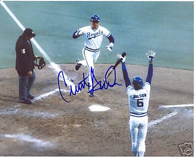 CLINT HURDLE KANSAS CITY ROYALS SIGNED 8X10 PHOTO W/COA
