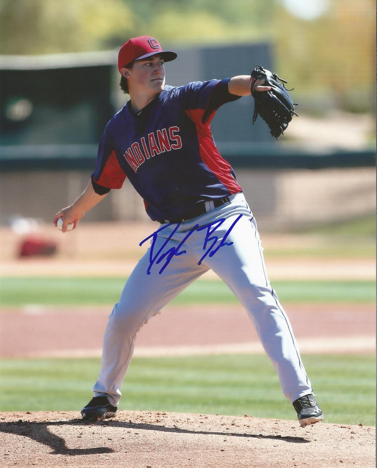 DYLAN BAKER CLEVELAND INDIANS AUTOGRAPHED SIGNED 8X10 PHOTO W/COA