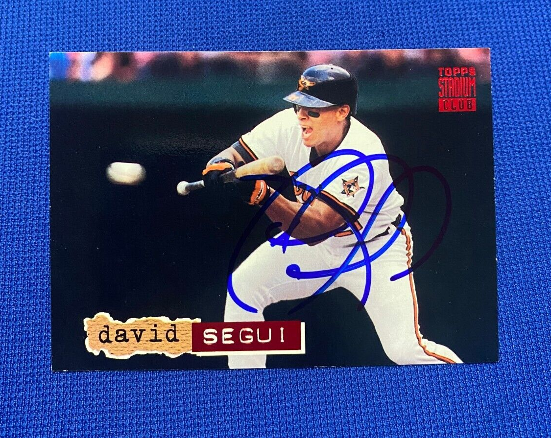 1994 STADIUM CLUB DAVID SEGUI BALTIMORE ORIOLES SIGNED AUTOGRAPH CARD #95 W/COA