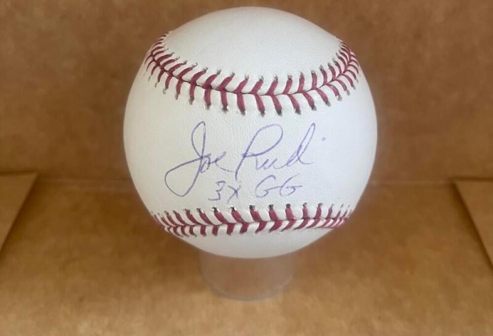 JOE RUDI A'S 3X GG SIGNED AUTOGRAPHED M.L. BASEBALL BECKETT AUTH 