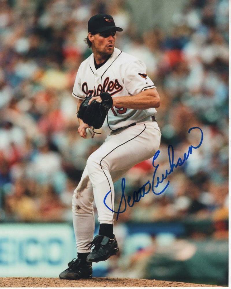SCOTT ERICKSON BALTIMORE ORIOLES SIGNED AUTOGRAPHED 8X10 W/ COA