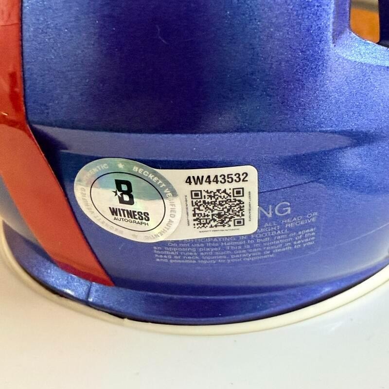    JEREMY SHOCKEY NEW YORK GIANTS SIGNED AUTOGRAPHED MINI HELMET BECKETT