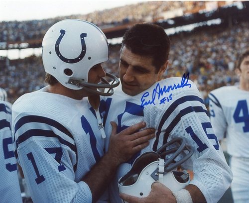 EARL MORRALL BALTIMORE COLTS SIGNED 8X10 PHOTO W/COA