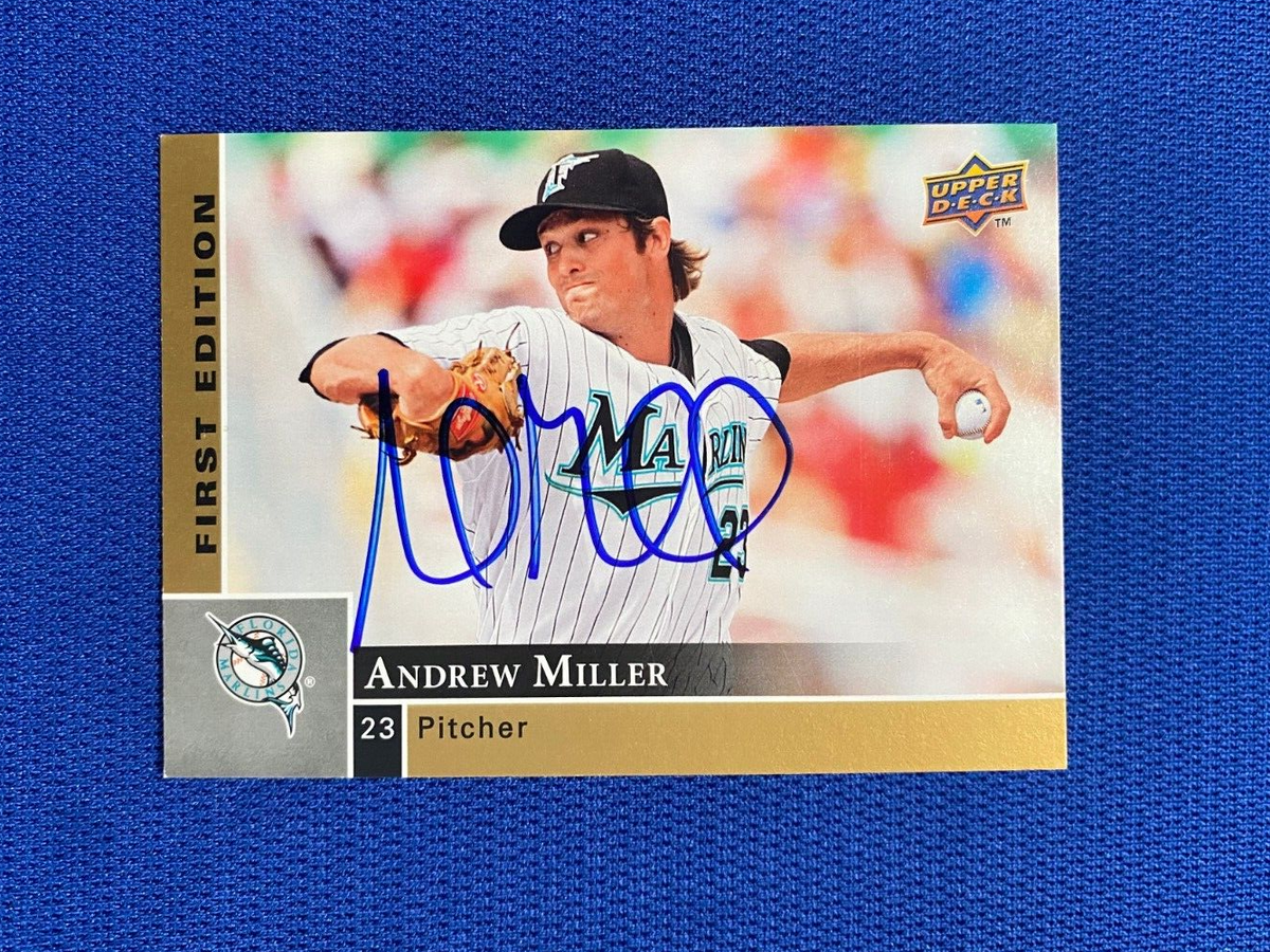 2009 UPPER DEDCK FIRST EDITION ANDREW MILLER MARLINS SIGNED AUTO #115 CARD W/COA