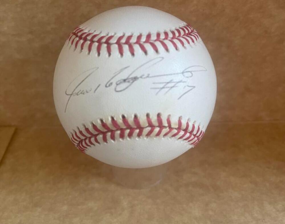IVAN RODRIGUEZ RANGERS SIGNED AUTO A.L. BASEBALL BECKETT AUTH
