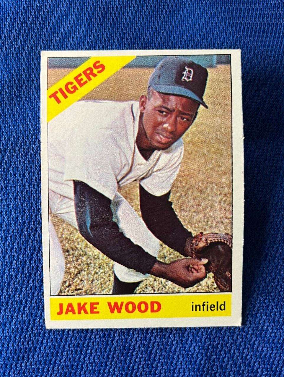 VINTAGE 1966 TOPPS JAKE WOOD DETROIT TIGERS CARD #509