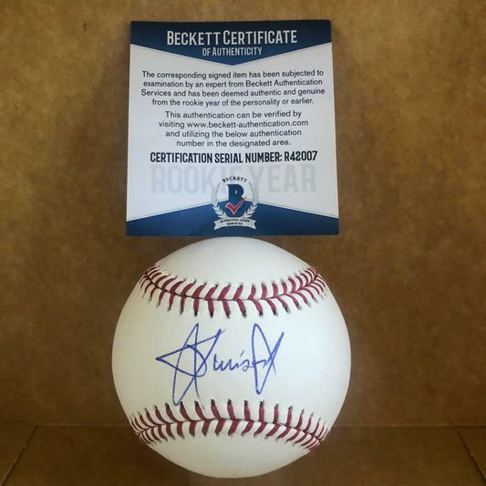 JUNIOR FERNANDEZ ST. LOUIS CARDINALS ROOKIE YEAR SIGNED M.L. BASEBALL BECKETT 