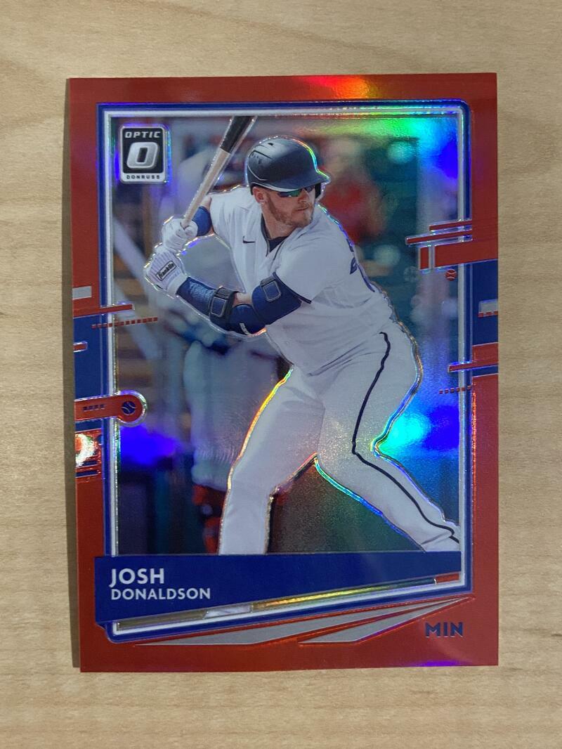 2020 DONRUSS OPTIC BASEBALL JOSH DONALDSON RED PRIZM REFRACTOR TWINS 4/60
