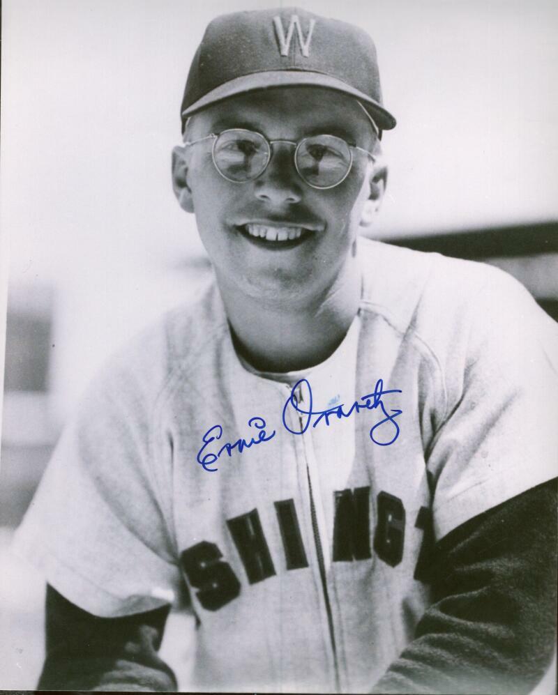 ERNIE ORAVETZ  WASHINGTON SENATORS SIGNED 8X10 PHOTO W/ COA