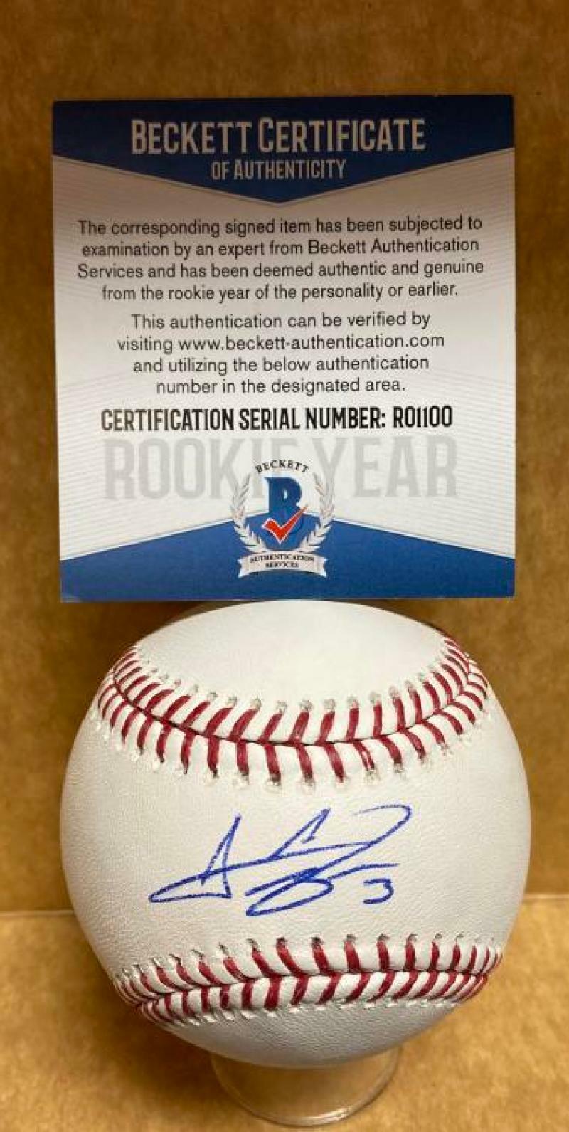 JOSE GOMEZ PHILADELPHIA PHILLIES ROOKIE YEAR SIGNED M.L. BASEBALL BECKETT R01100