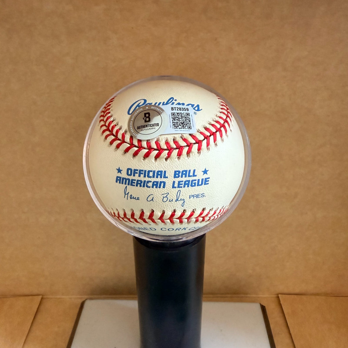 GREGG JEFFERIES TIGERS/ROYALS/ANGELS SIGNED A.L. BASEBALL BECKETT AUTH