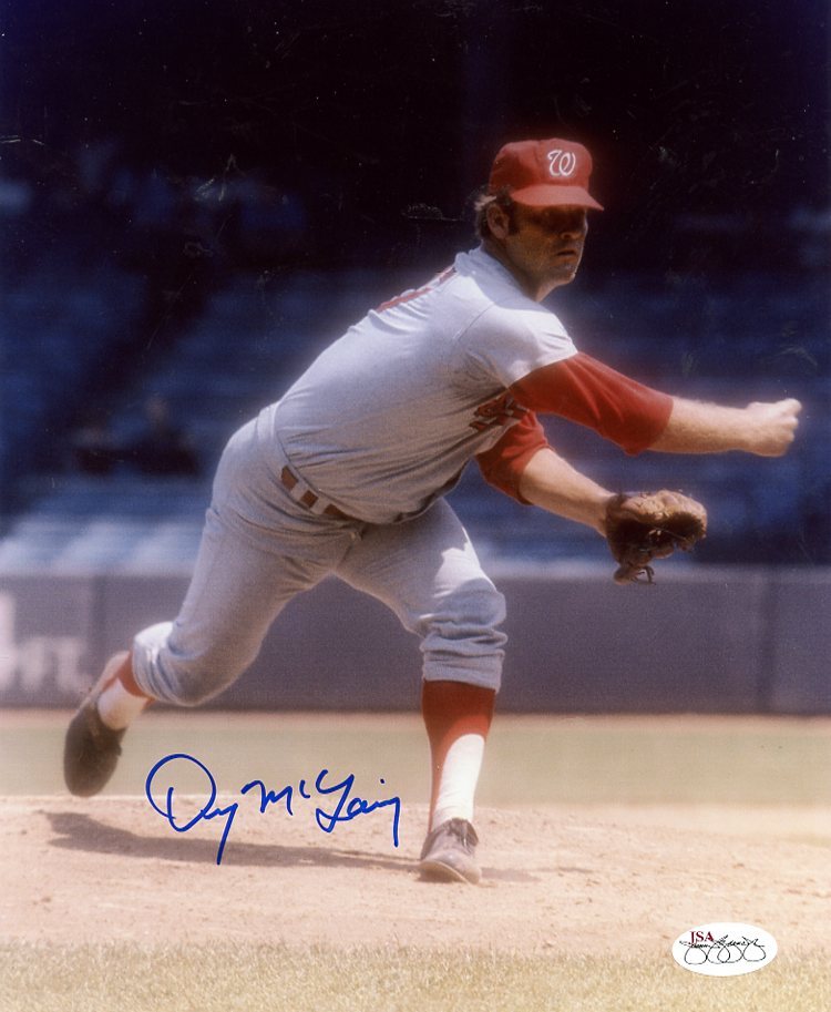DENNY MCLAIN WASHINGTON SENATORS SIGNED AUTOGRAPHED 8X10 PHOTO JSA SOA 