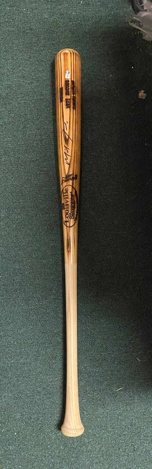 MIKE JACOBS MARLINS/ROYALS SIGNED AUTOGRAPHED LV SLUGGER BAT MLB AUTHENTICATED