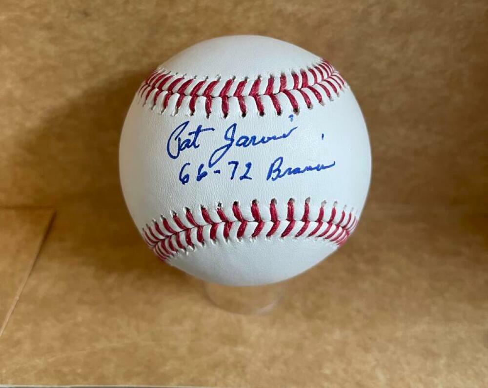 PAT JARVIS 66-72 BRAVES SIGNED AUTOGRAPHED SIGNED AUTO M.L. BASEBALL JSA VV20859