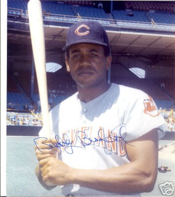 BUDDY BRADFORD CLEVELAND INDIANS SIGNED 8X10 PHOTO COA