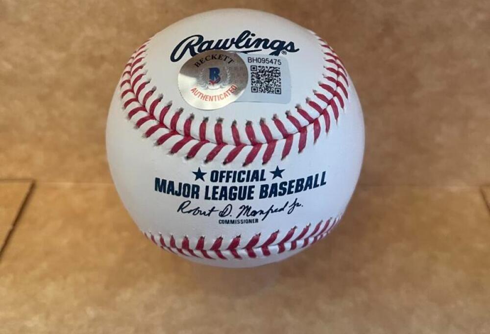 DAVE RIGHETTI 10,12, 14 WS CHAMPS SIGNED AUTOGRAPHED M.L. BASEBALL BECKETT AUTH