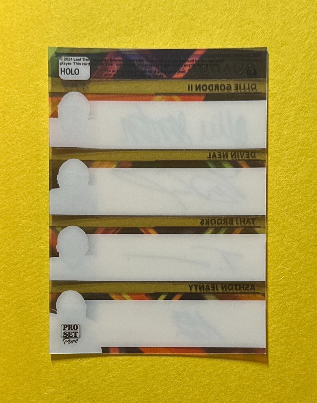 2024 LEAF PRO SET OLLIE GORDON NEAL TAHJ BROOKS ASHTON JEANTY QUAD AUTO /15