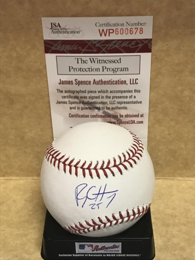 RYON HEALY OAKLAND A'S SIGNED  AUTOGRAPHED M.L. BASEBALL JSA WP600678