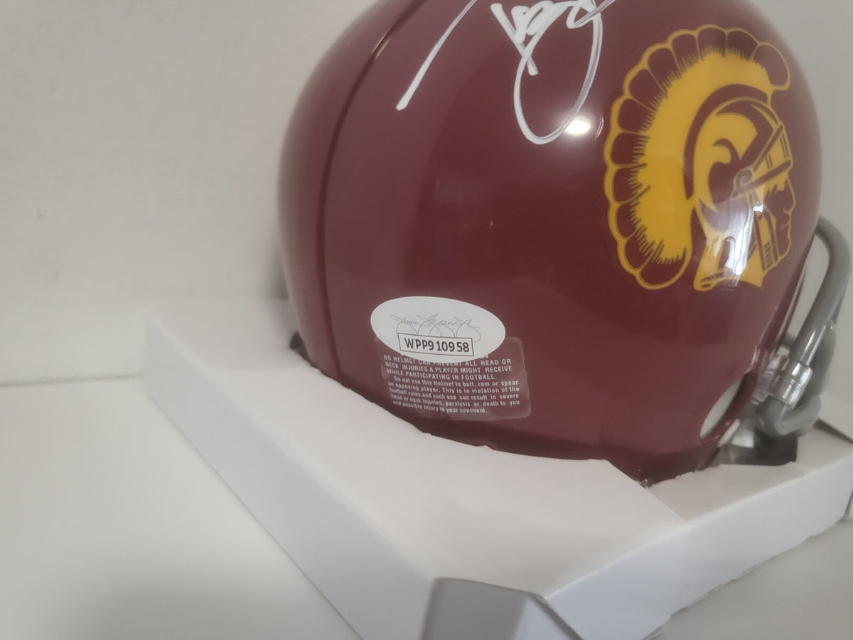 TONY BOSELLI USC TROJANS SIGNED AUTOGRAPHED AUTO MINI HELMET JSA *