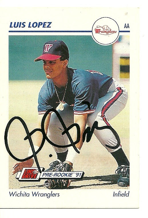 LUIS LOPEZ WICHITA WRANGLERS SIGNED AUTO 1991 IMPEL CARD #612 W/COA