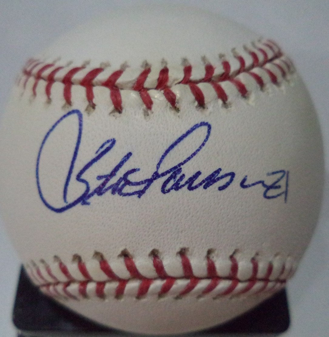 STEVE TOLLESON ORIOLES A'S SIGNED AUTOGRAPHED MAJOR LEAGUE BASEBALL W/COA