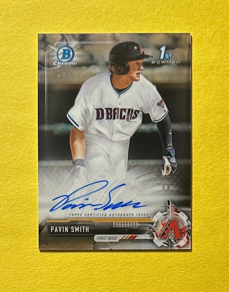2017 BOWMAN CHROME PAVIN SMITH 1ST BOWMAN BASE AUTO #CDA-PS DIAMONDBACKS