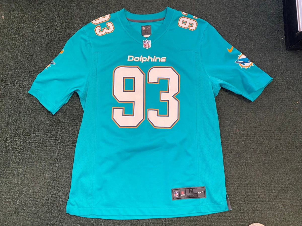 NDAMUKONG SUH #93 MIAMI DOLPHINS NIKE TEAL FOOTBALL JERSEY SIZE MEDIUM MENS