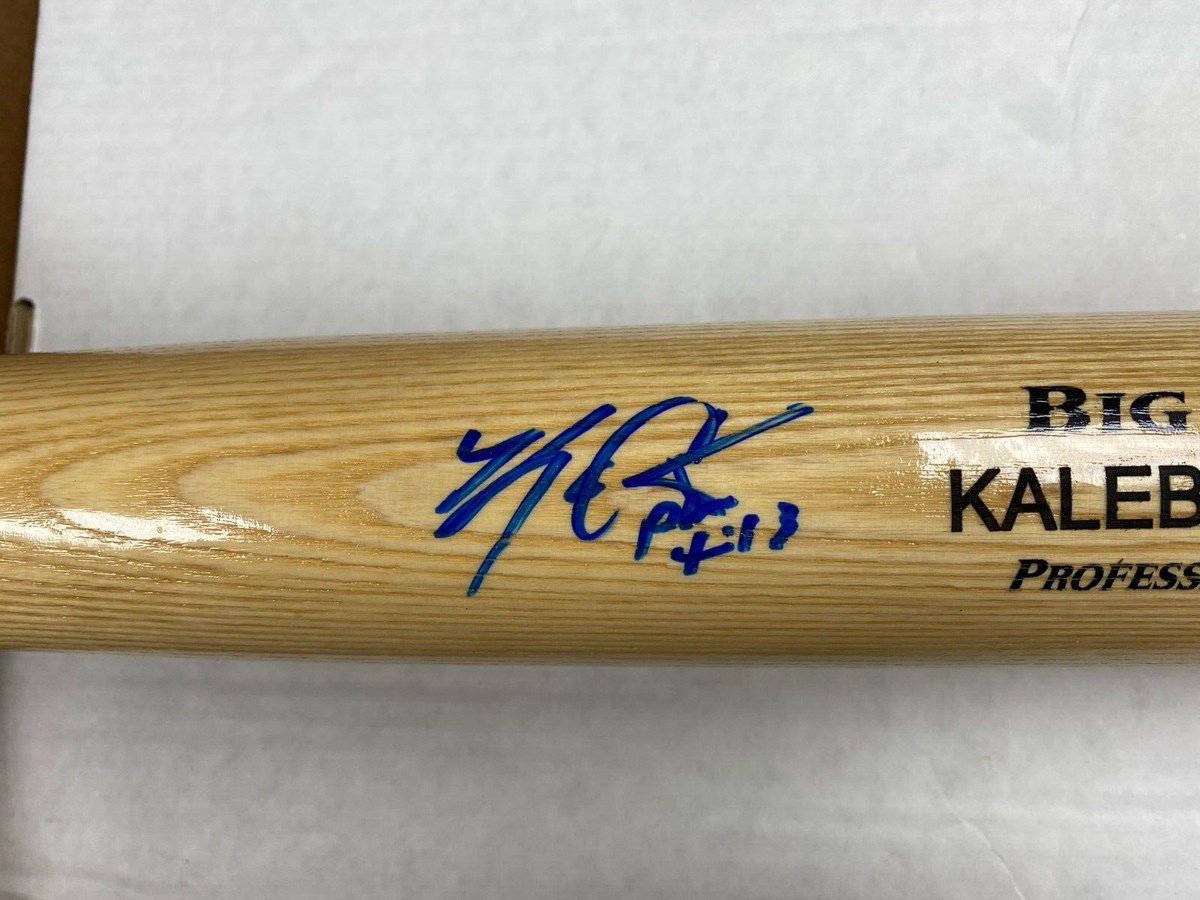 KALEB COWART ANGELS SIGNED AUTOGRAPHED AUTO BLONDE RAWLINGS ENGRAVED BAT W/COA *