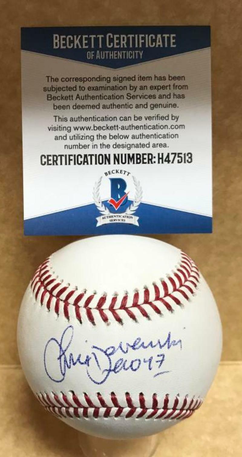 CHRIS DEVANSKI HOUSTON ASTROS SIGNED AUTO M.L. BASEBALL BECKETT H47513
