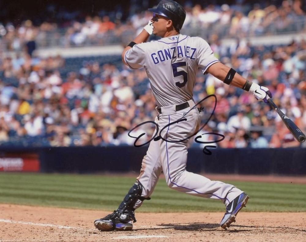 CARLOS GONZALEZ COLORADO ROCKIES SIGNED AUTOGRAPHED 8X10 PHOTO W/COA