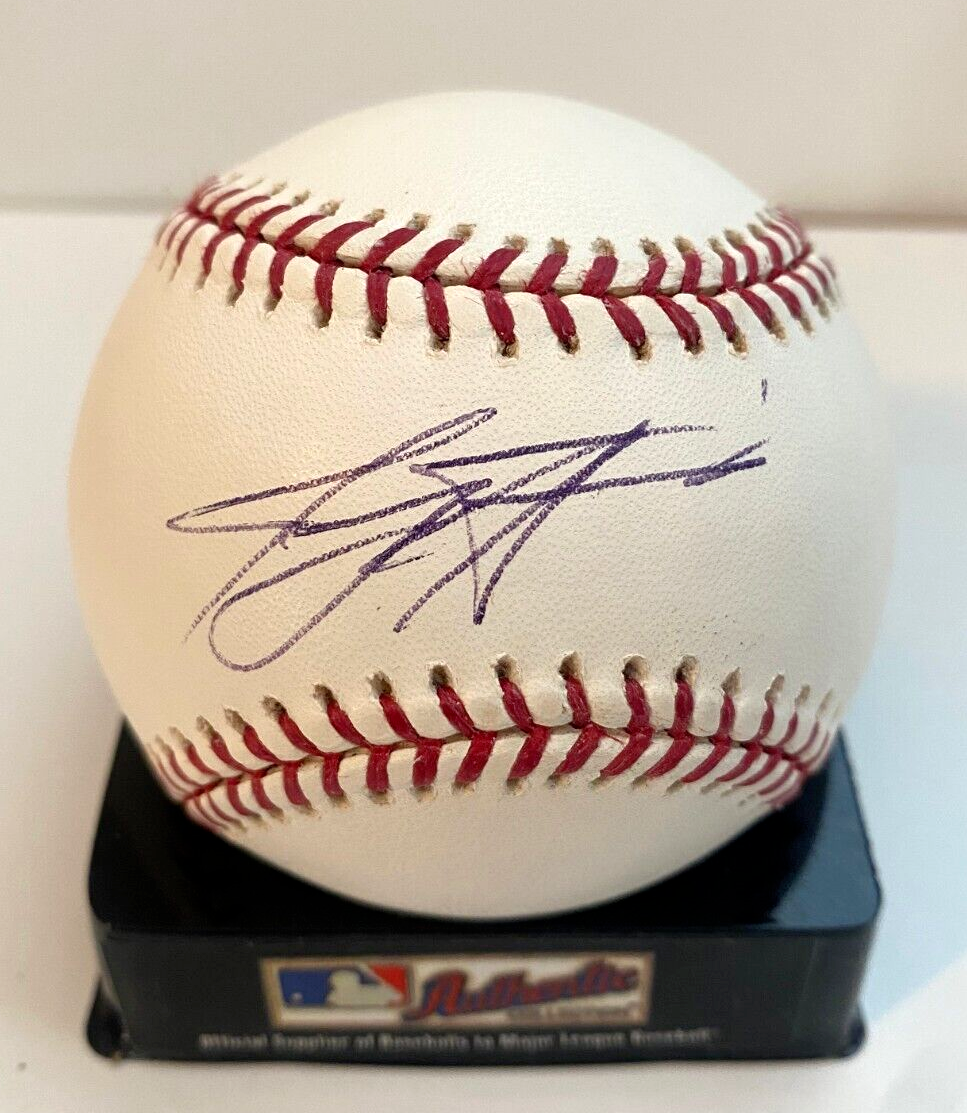 JEREMY HERMIDA FLORIDA MARLINS SIGNED AUTOGRAPHED M.L.  BASEBALL W/COA W/CUBE