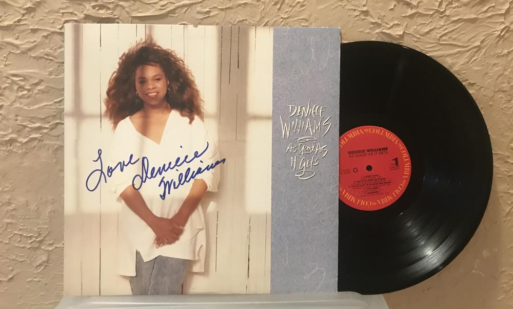DENIECE WILLIAMS "AS GOOD AS IT GETS" SIGNED  AUTOGRAPHED VINYL  RECORD W/COA