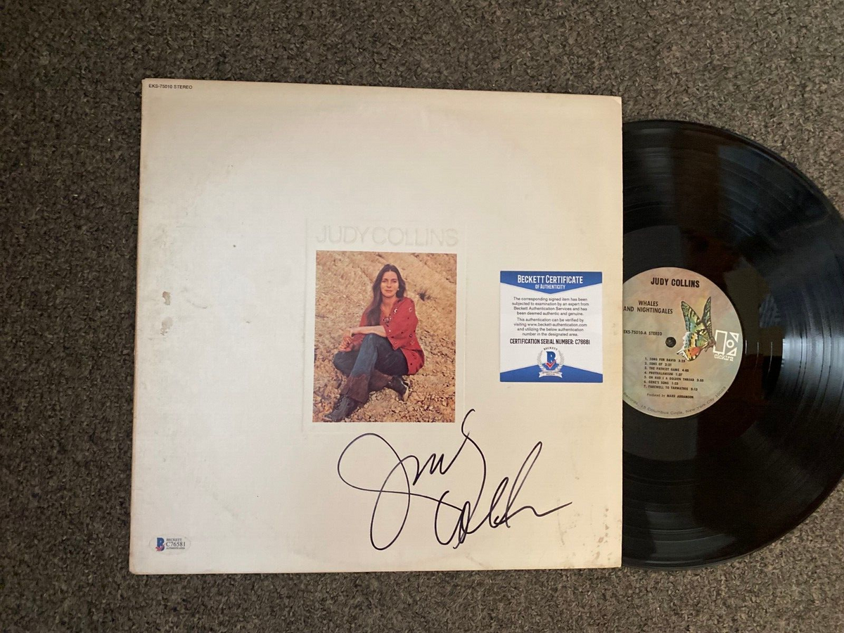 JUDY COLLINS MUSIC LEGEND SIGNED AUTOGRAPHED VINYL ALBUM COVER BECKETT AUTHENTIC
