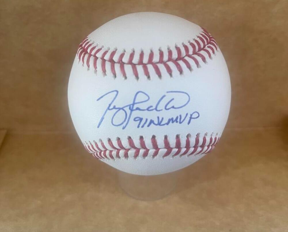 TERRY PENDLETON BRAVES 91 NL MVP SIGNED AUTO M.L. BASEBALL BECKETT AUTHENTICATED
