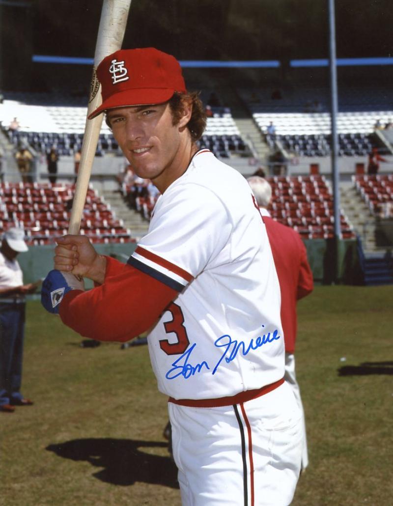 TOM GRIEVE ST. LOUIS CARDINALS  SIGNED AUTOGRAPHED 8x10 PHOTO W/COA