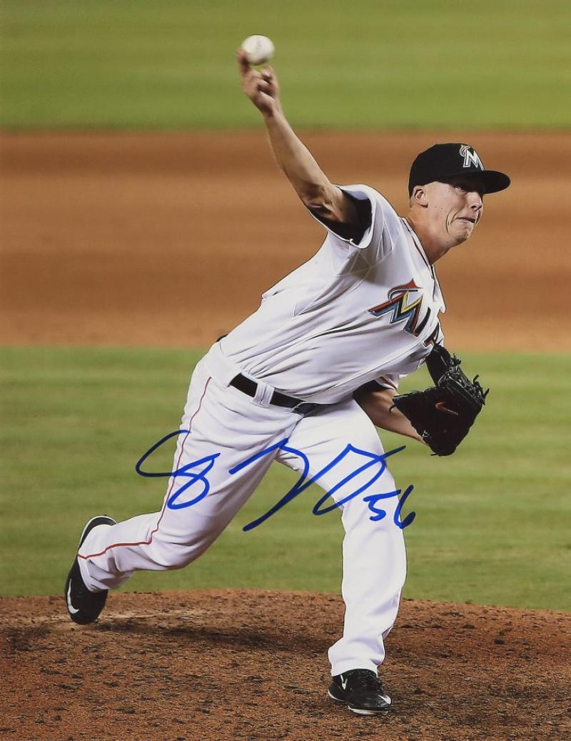 SCOTT MCGOUGH ACTION  MIAMI MARLINS SIGNED 8X10 PHOTO W/COA